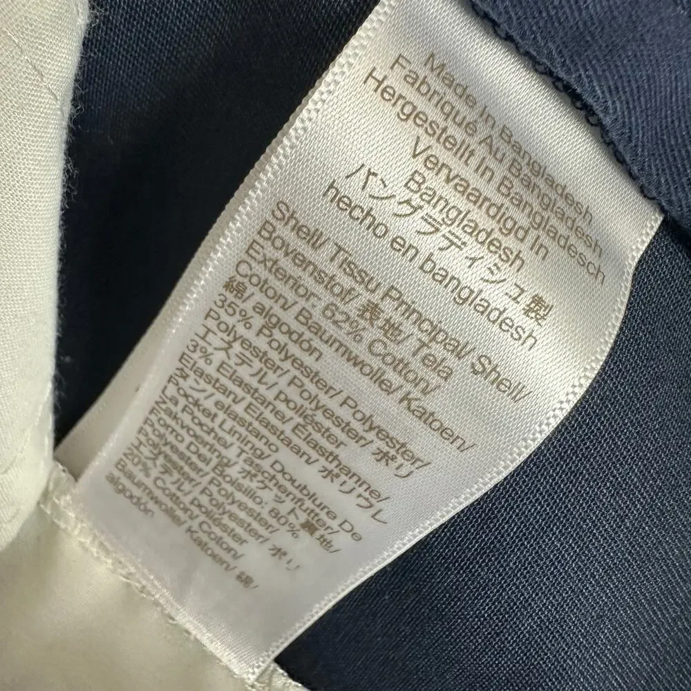 J.Crew Straight Fit TruTemp365 Chino Cotton Blend Pant Mens Navy W 36 L 32 NWT